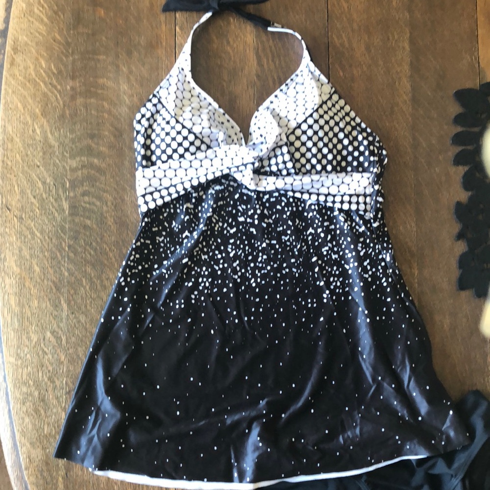 Black and white Tankini